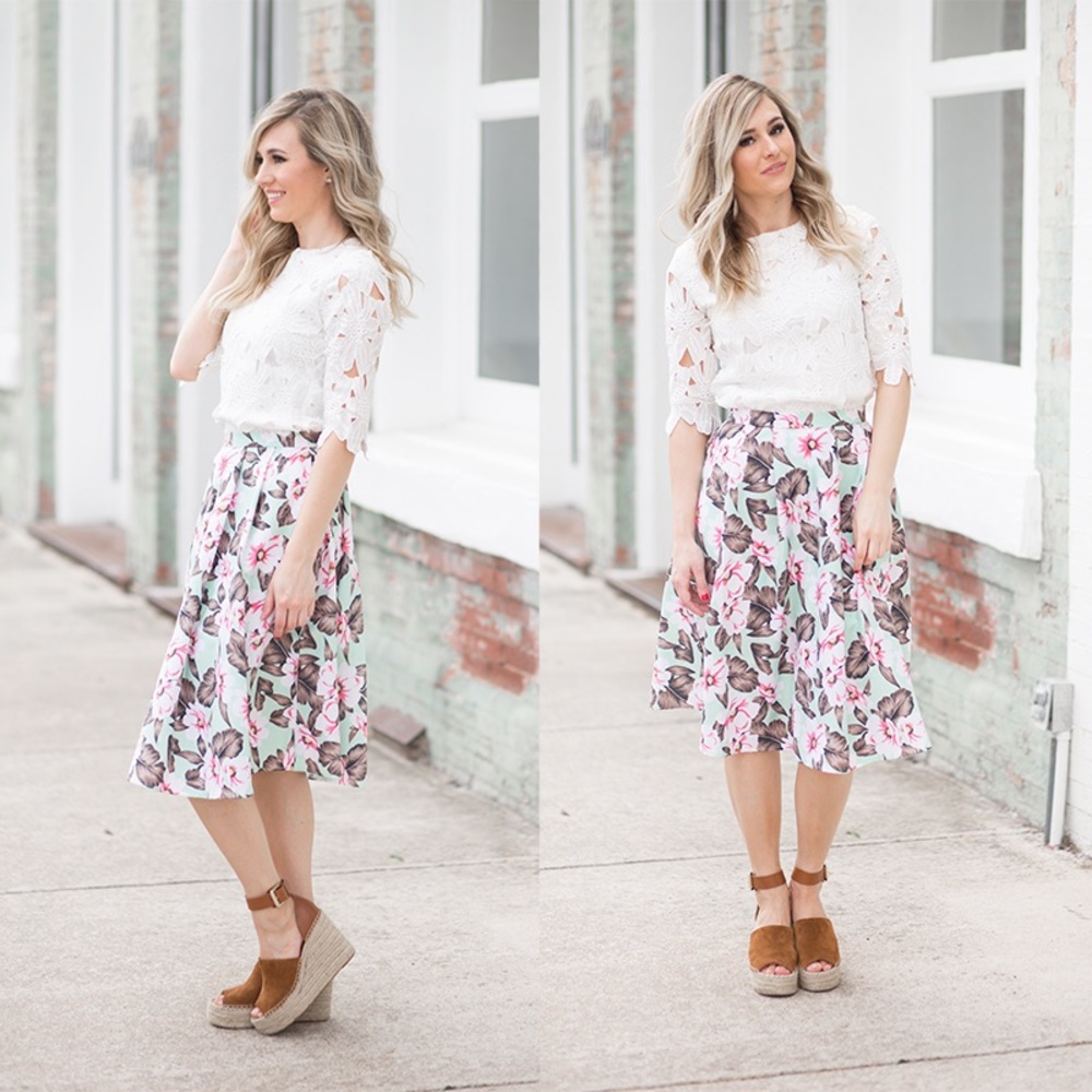 *SALE* Floral Midi Skirt