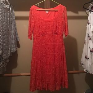 Orange quarter sleeve dress