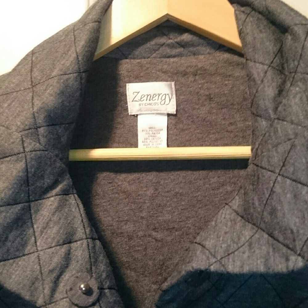 Gray button down Jacket - Picture 2 of 3