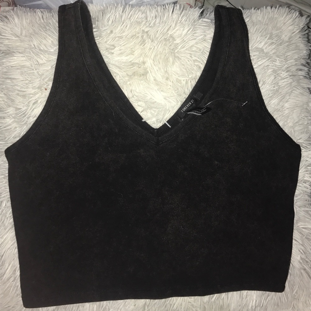 Acid wash cropped cami