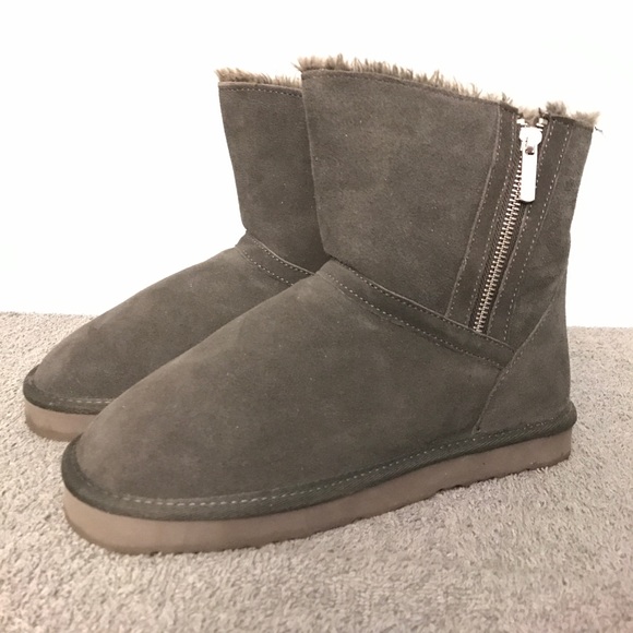 Style & Co Ciley Grey Round Toe Suede Winter Boots - Picture 2 of 8