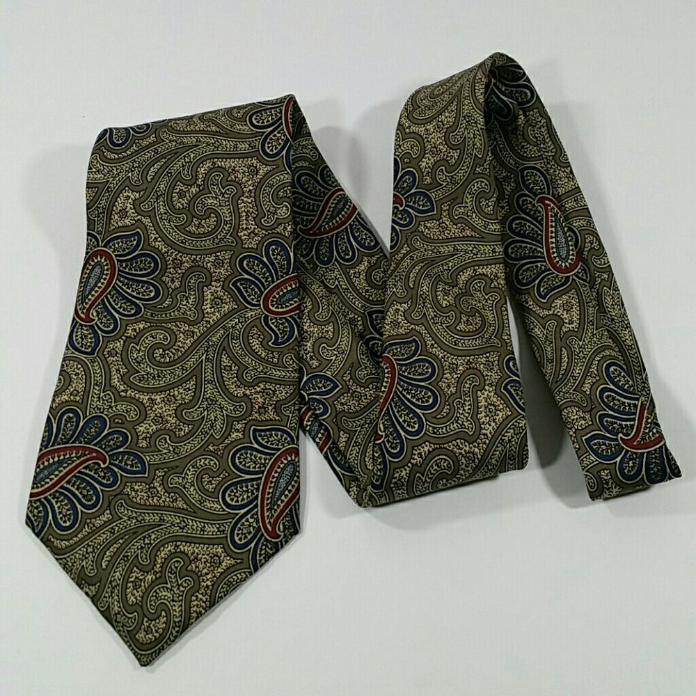 Oscar de la Renta Couture Paisley Tie - Picture 5 of 5