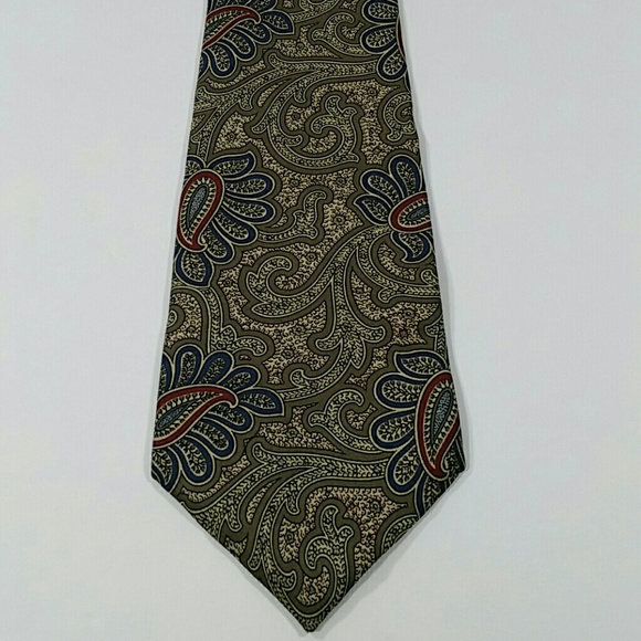 Oscar de la Renta Couture Paisley Tie - Picture 2 of 5