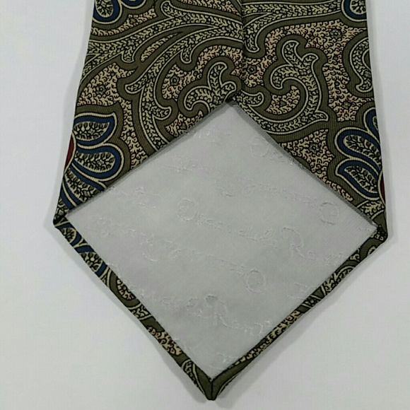 Oscar de la Renta Couture Paisley Tie - Picture 3 of 5