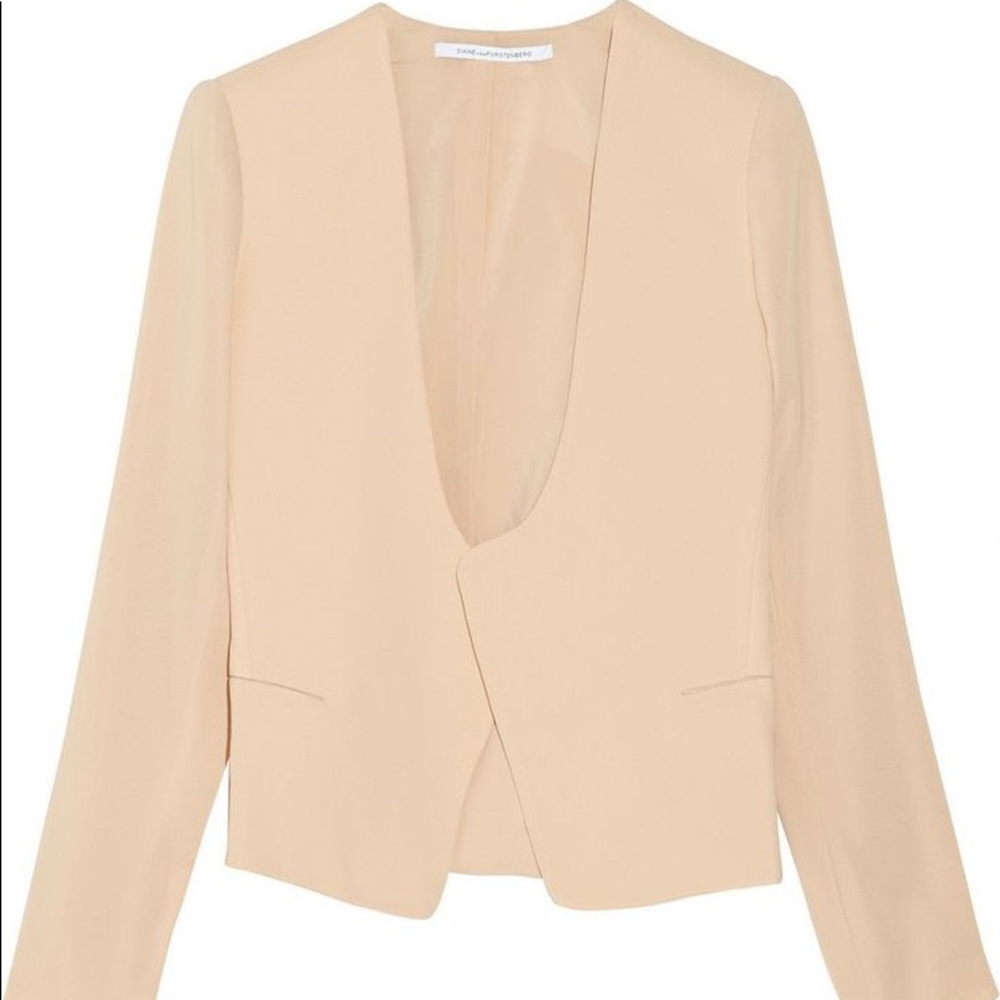 Diane von Furstenberg Feriha Stretch-Linen Blazer