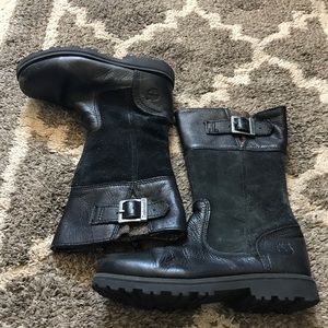 GIRLS LEATHER BOOTS SZ 12.5
