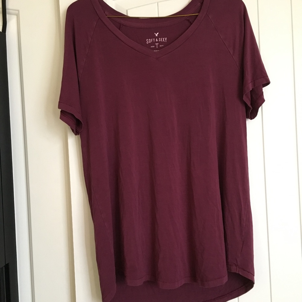 Aeo Soft & Sexy medium Maroon shirt