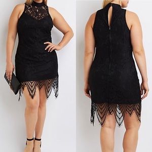 Charlotte Russe Lace Body Con Mini Dress 2X