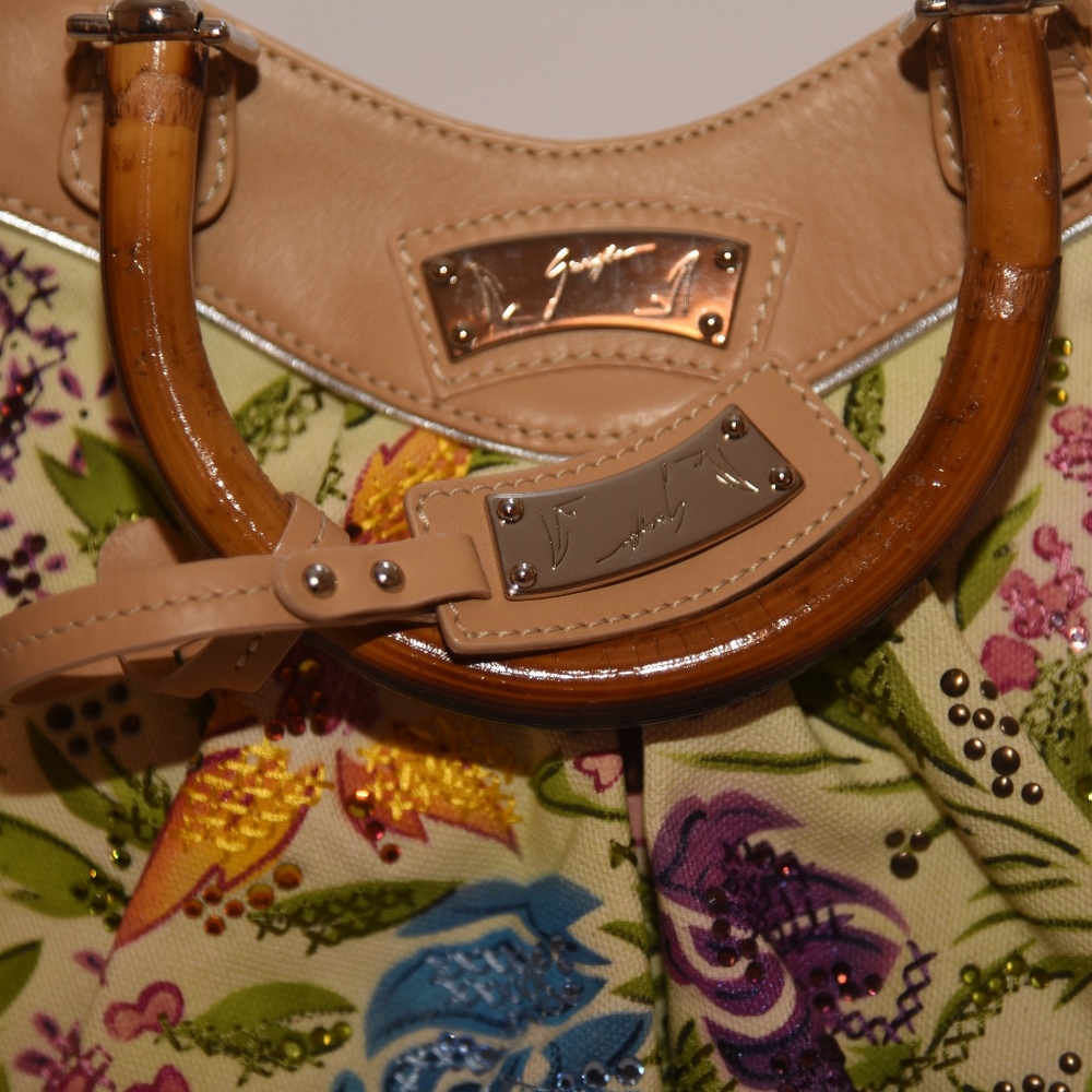 Giuseppe zanotti floral heels and purse combo