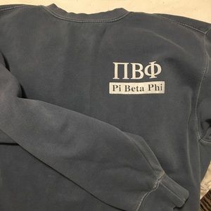 Pi Beta Phi Comfort Colors Crew Neck Sweatshirt