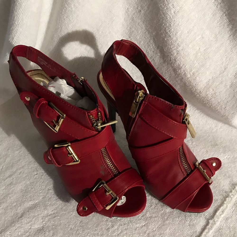 Melissa Red Peep Toe Shoes