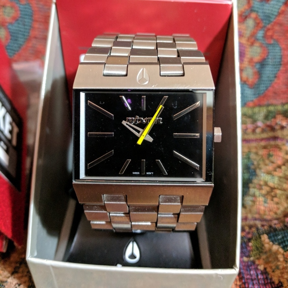Nixon "The Ticket" Black Face Stainless Steel