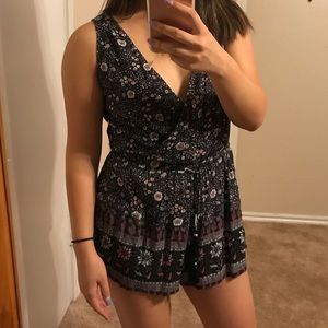 Floral Print Romper