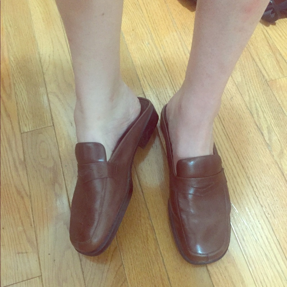 Aerosols Brown slide loafer slip on