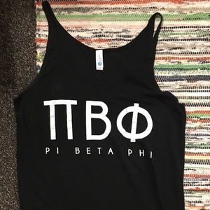 Pi Beta Phi Black Letters Tank