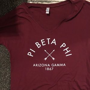 Pi Beta Phi Maroon Flowy Shirt