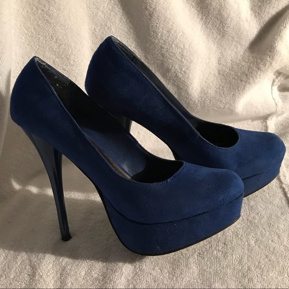 Charlotte Russe Blue Suede Shoes