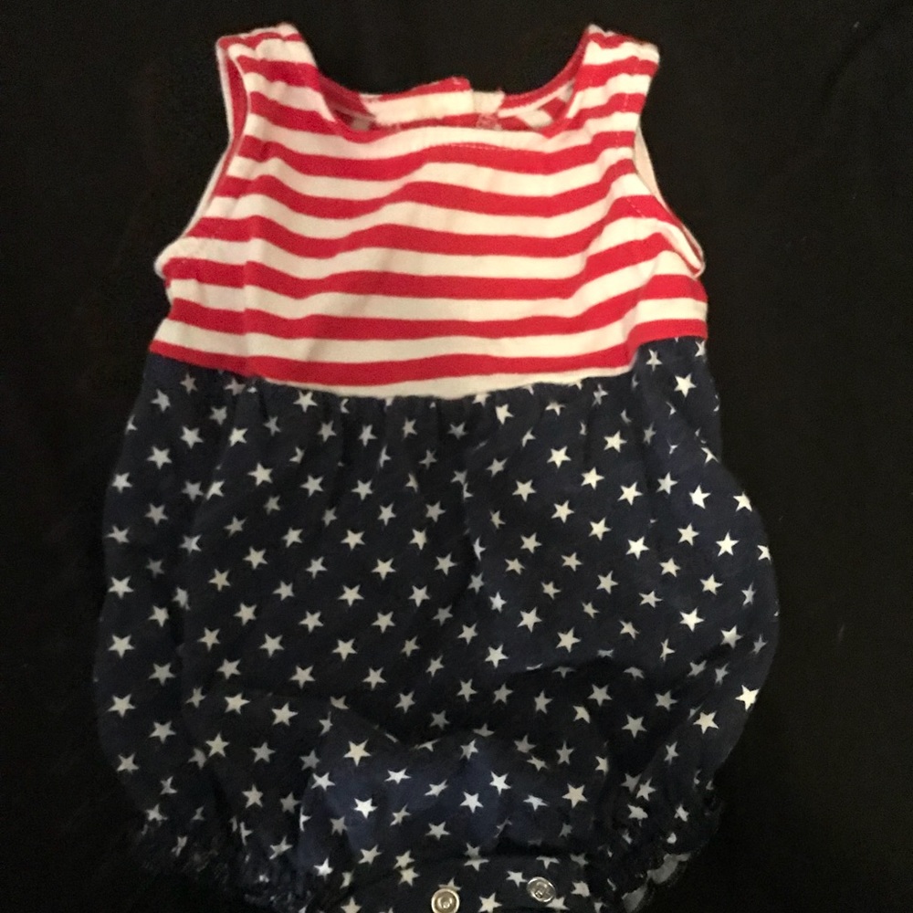 American Flag baby onesie