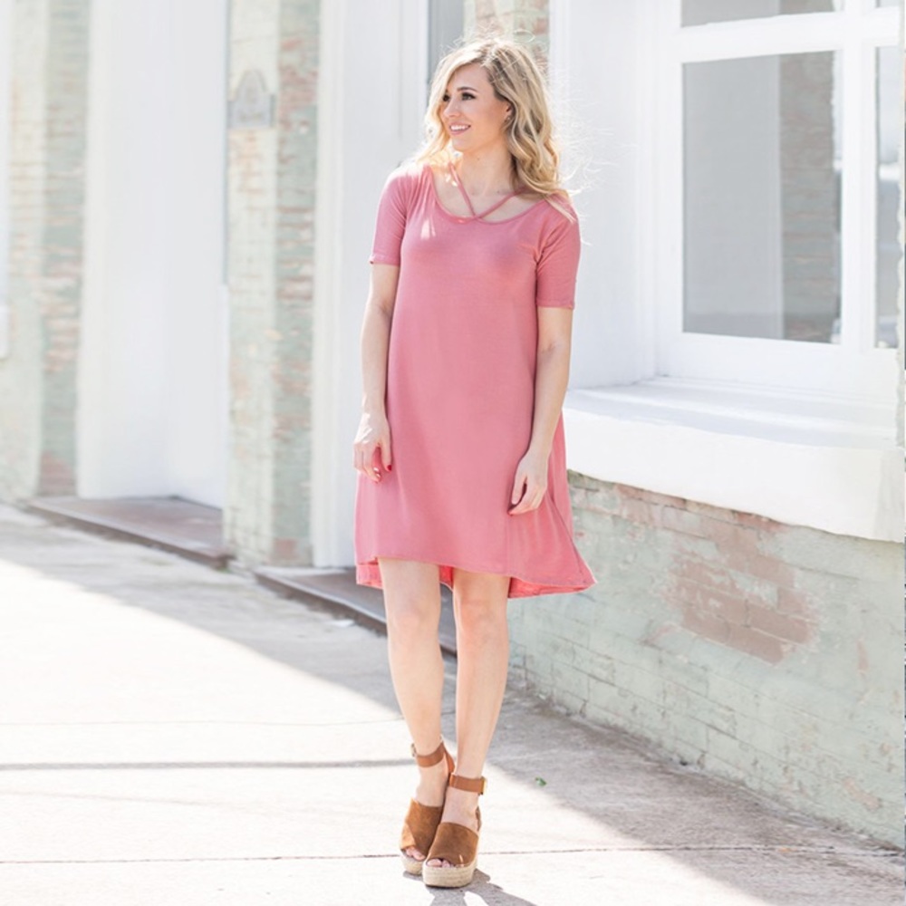 *SALE* Blush Strappy High Low Dress