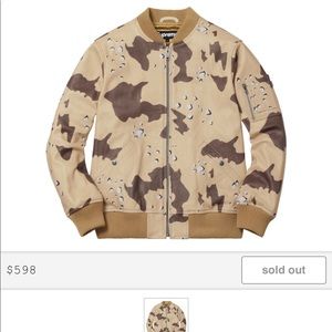 Brand new MA-1 Leather Jacket (camo) sz XL