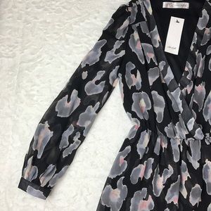 Black Long Sleeve Short Dress