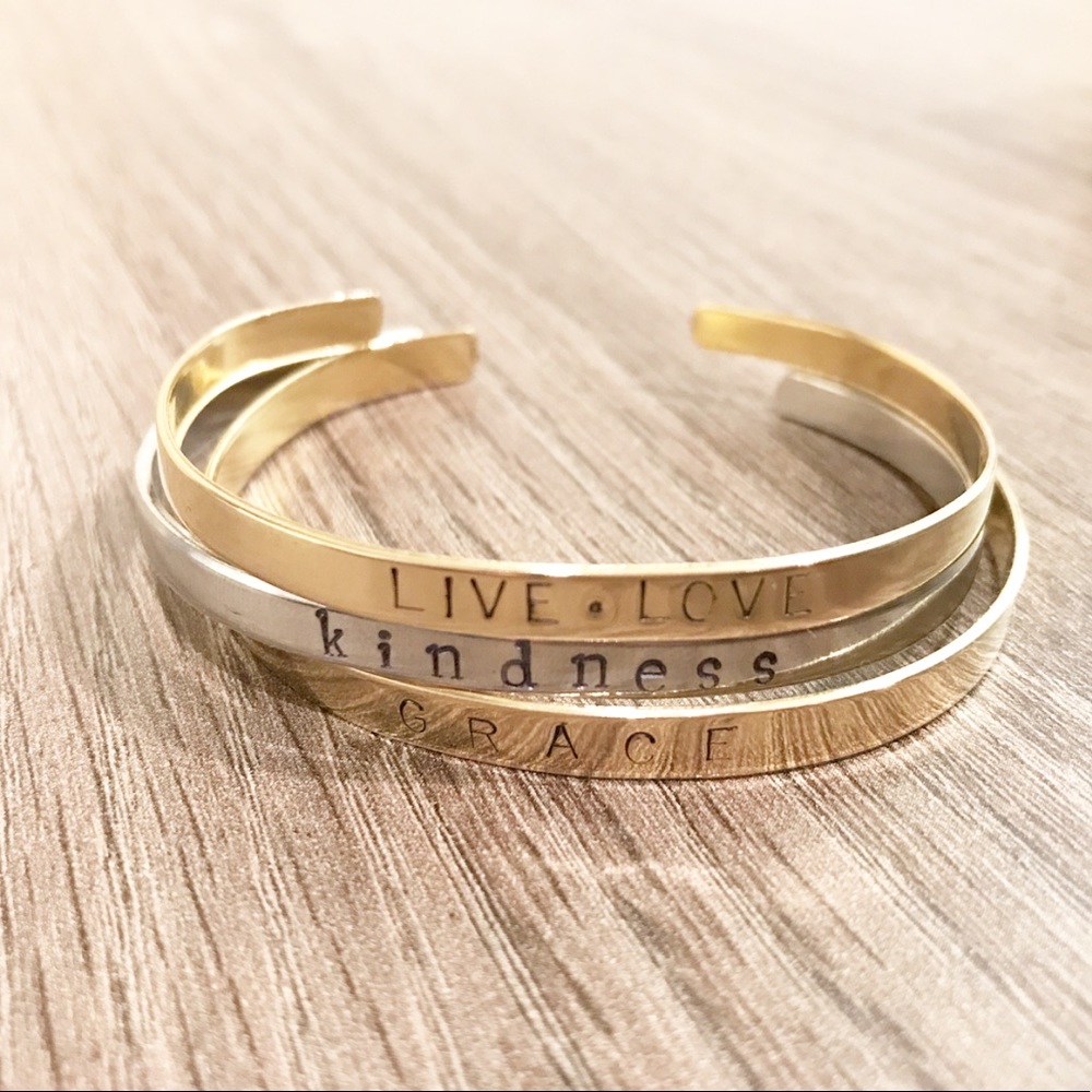 C U S T O M I Z E • Stamped Aluminum Cuff (J12) - Picture 3 of 6