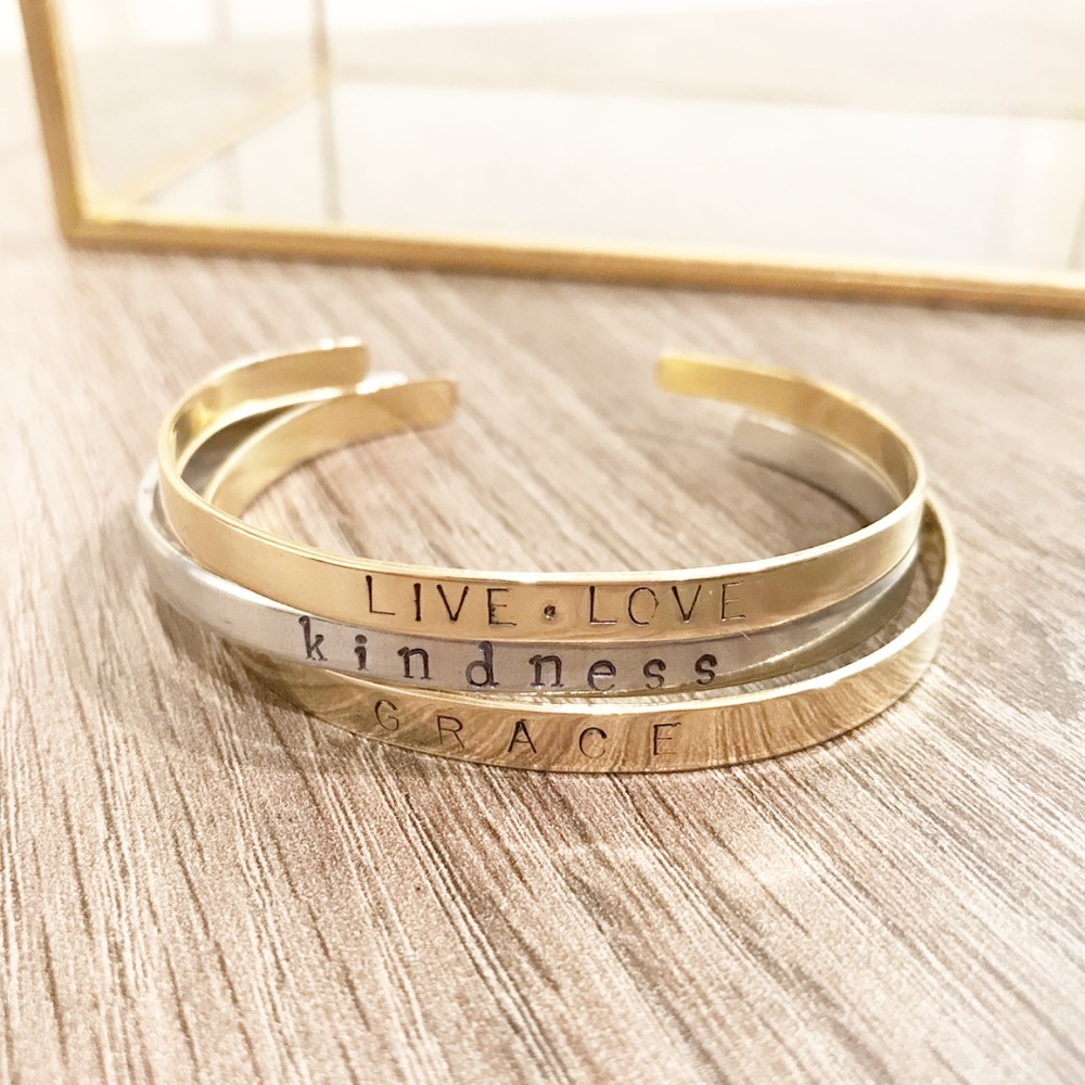 C U S T O M I Z E • Stamped Aluminum Cuff (J12) - Picture 5 of 6