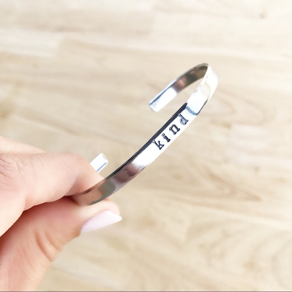 C U S T O M I Z E • Stamped Aluminum Cuff (J12)