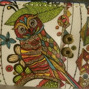 Peace Sakroots Wallet with Owl and Flower Designs
