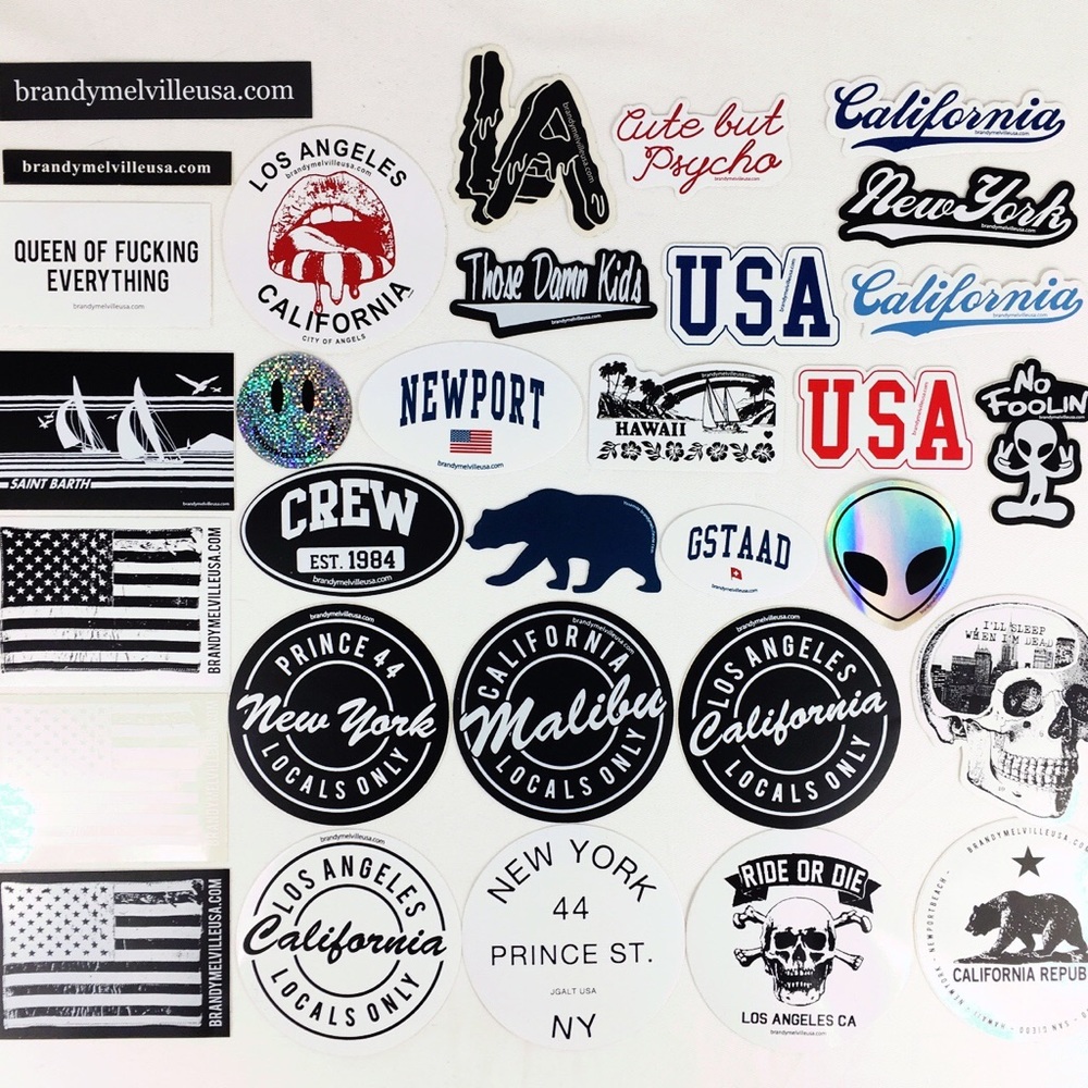40 Randomly Selected Brandy Melville Stickers