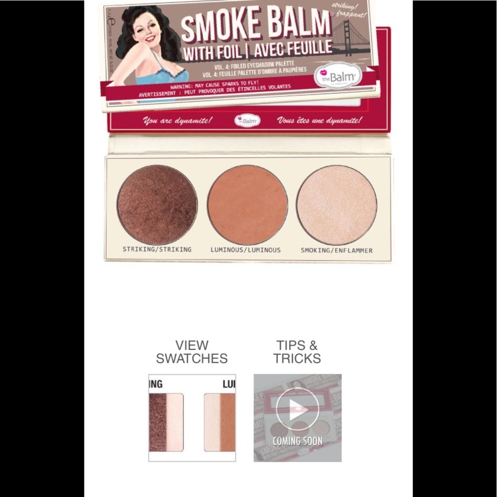 New TheBalm smokebalm foiled Eyeshadow Palette