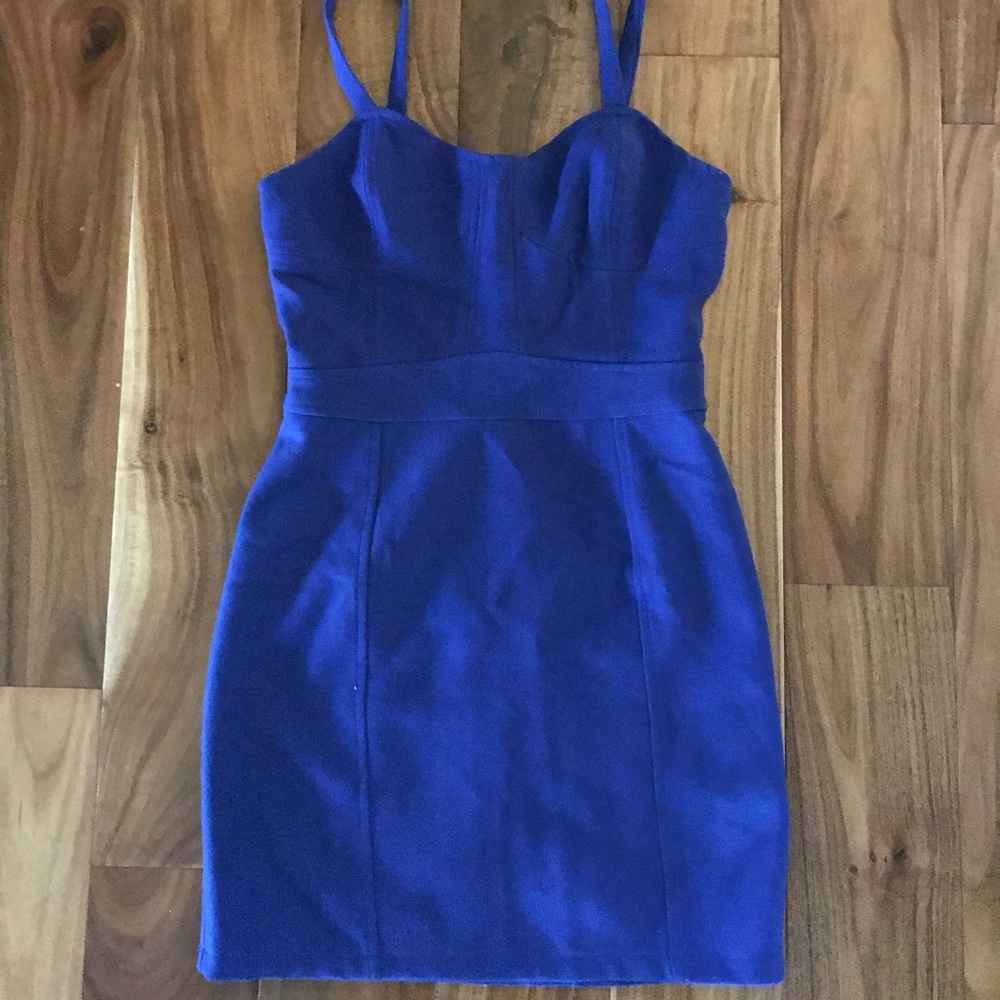 Cobalt blue mini dress