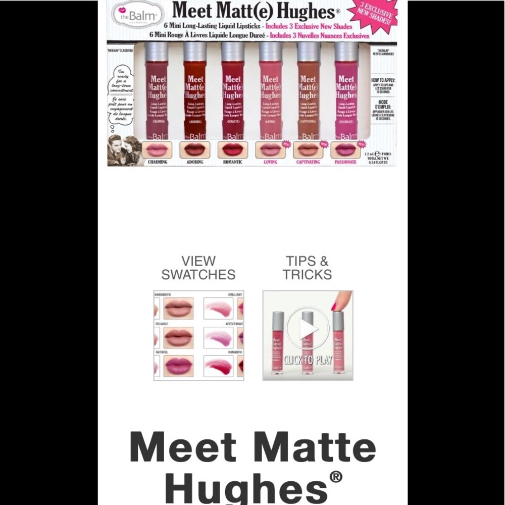 TheBalm meet Matt Hughes 6 liquid lipstick set