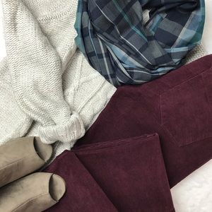 J.Crew Matchstick Corduroy Wine Burgundy Pants