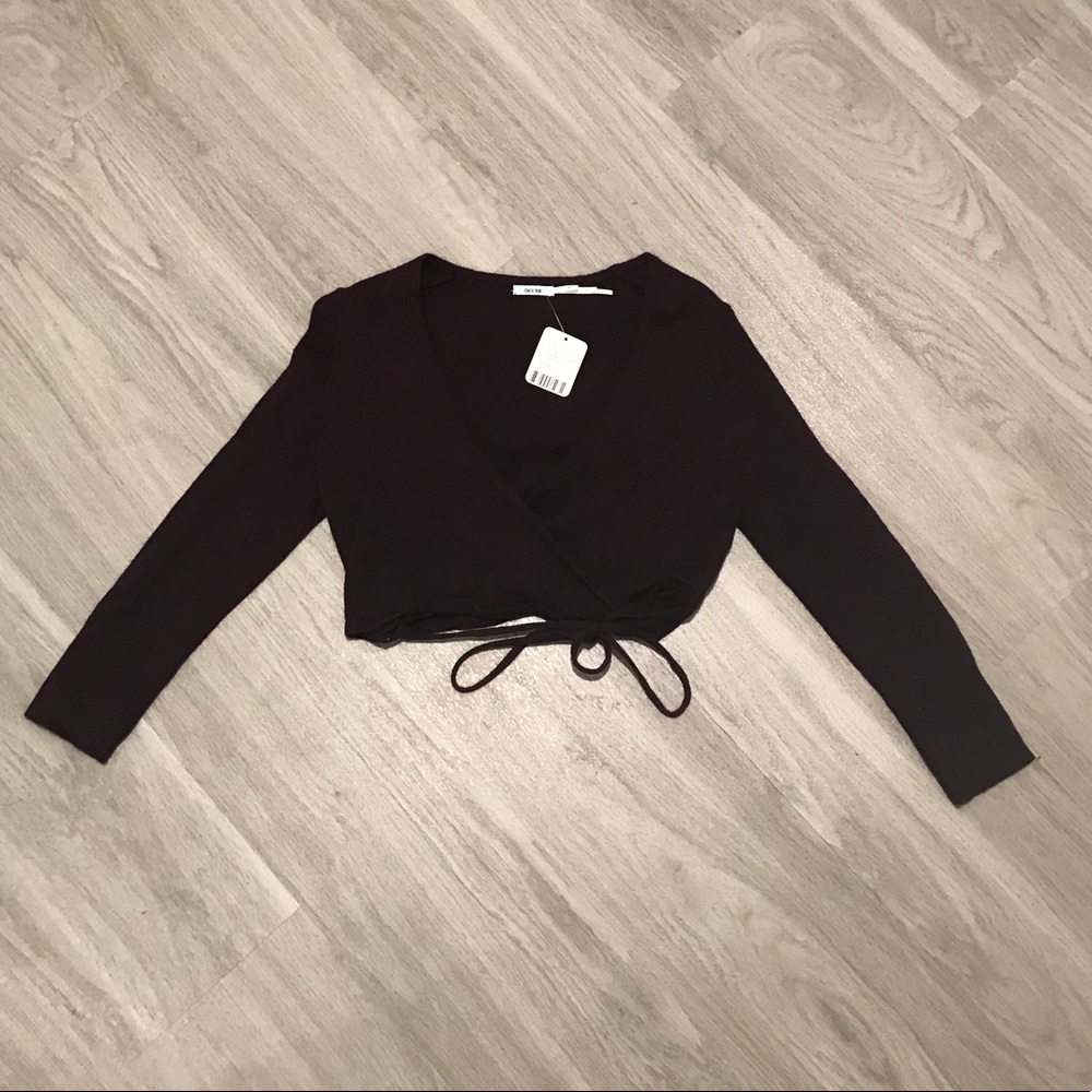 NWT Crop Wrap Sweater