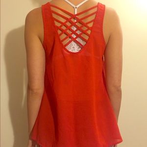 Criss Cross Sheer Top