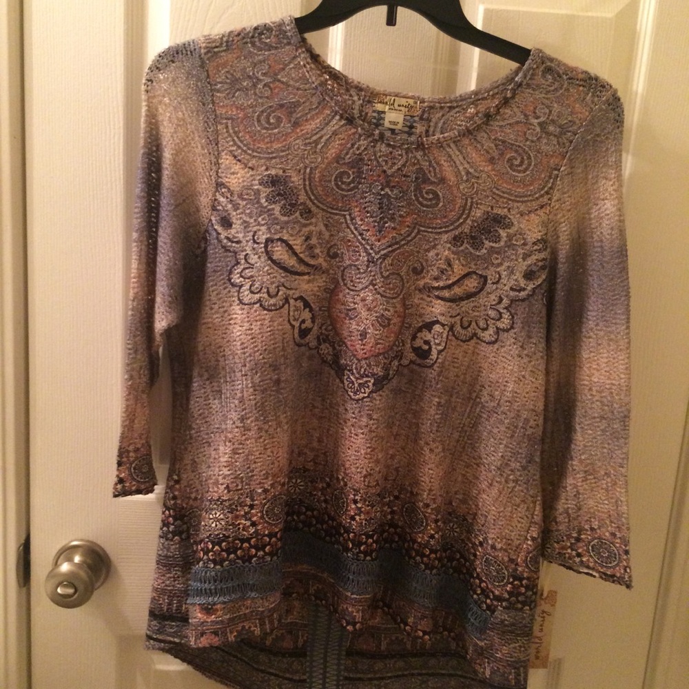 NWT World Unity' Woman Crochet top