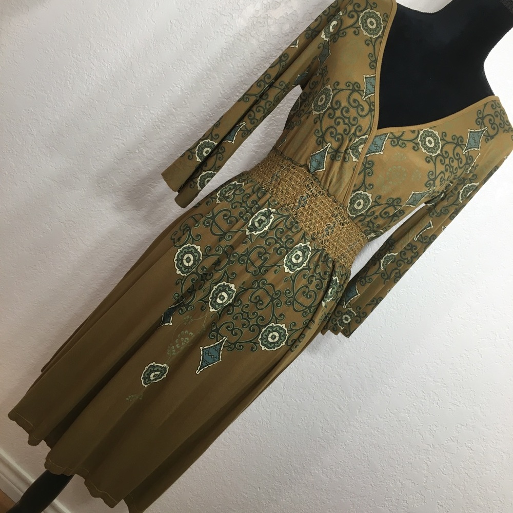 A Walk In The Woods Dress With Boho Print
