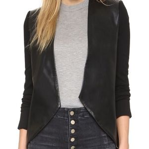 Blaque Label Sculpted Blazer Faux leather and Knit