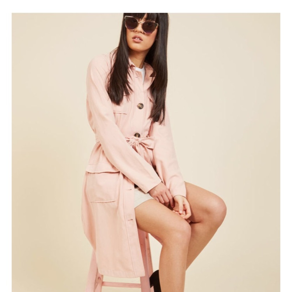 Jack by BB Dakota Trench Coat in Dusty Rose