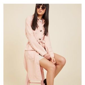 Jack by BB Dakota Trench Coat in Dusty Rose