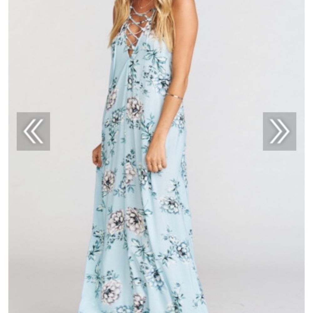 Show Me Your Mumu Logan Dress Wildflower Blue