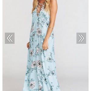 Show Me Your Mumu Logan Dress Wildflower Blue