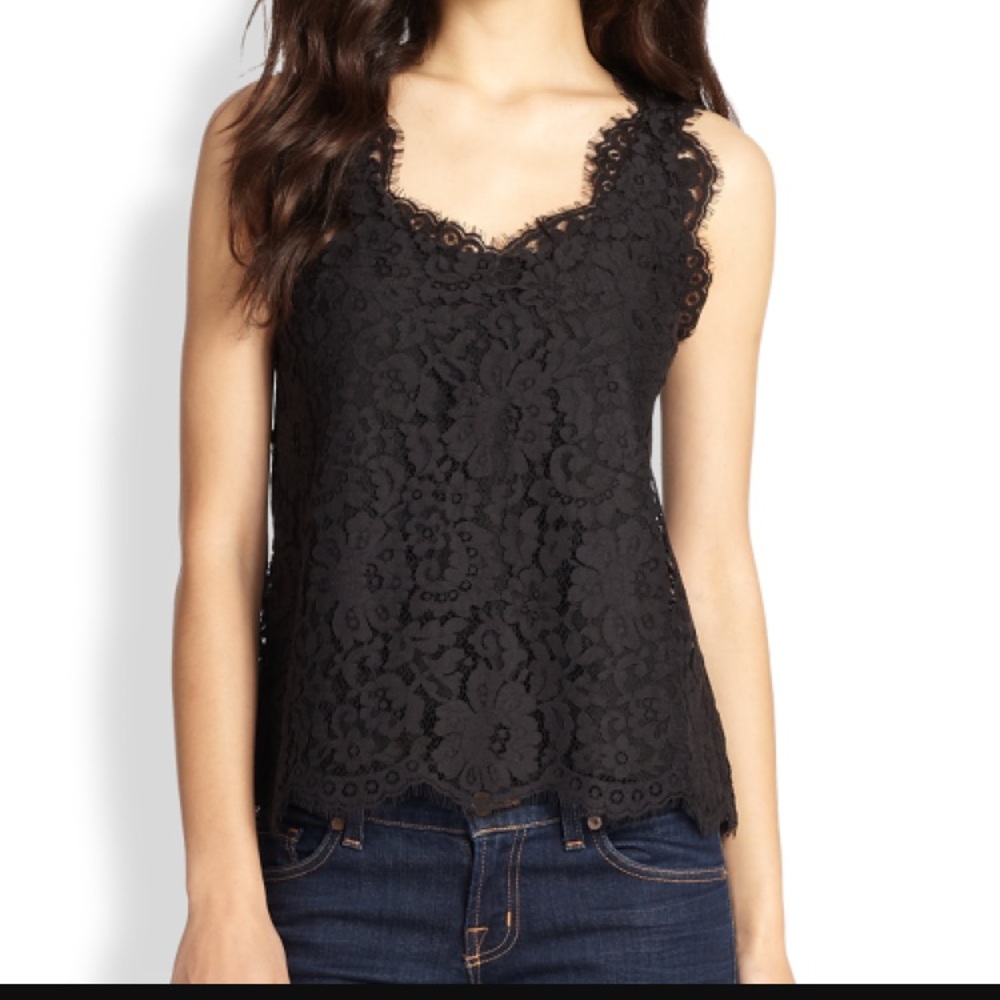 Joie Cina Lace Tank Top Blouse