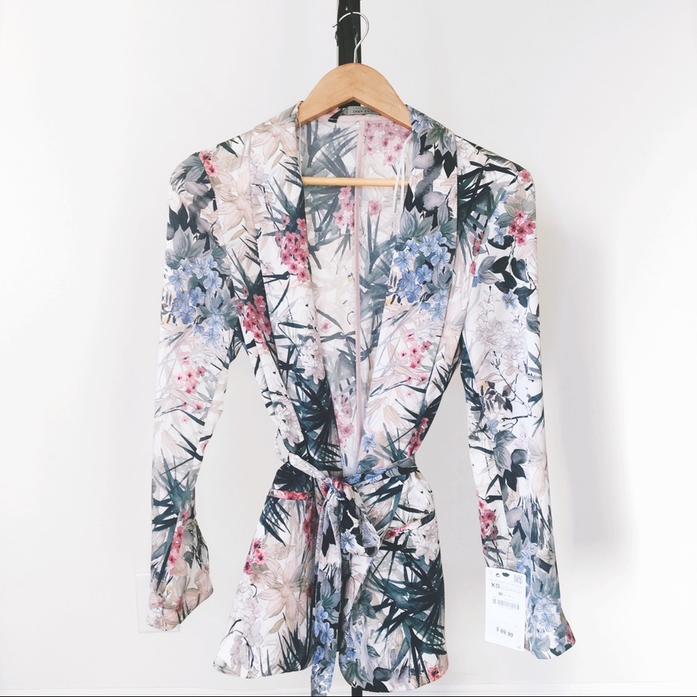 Floral Silk Blazer (New!)