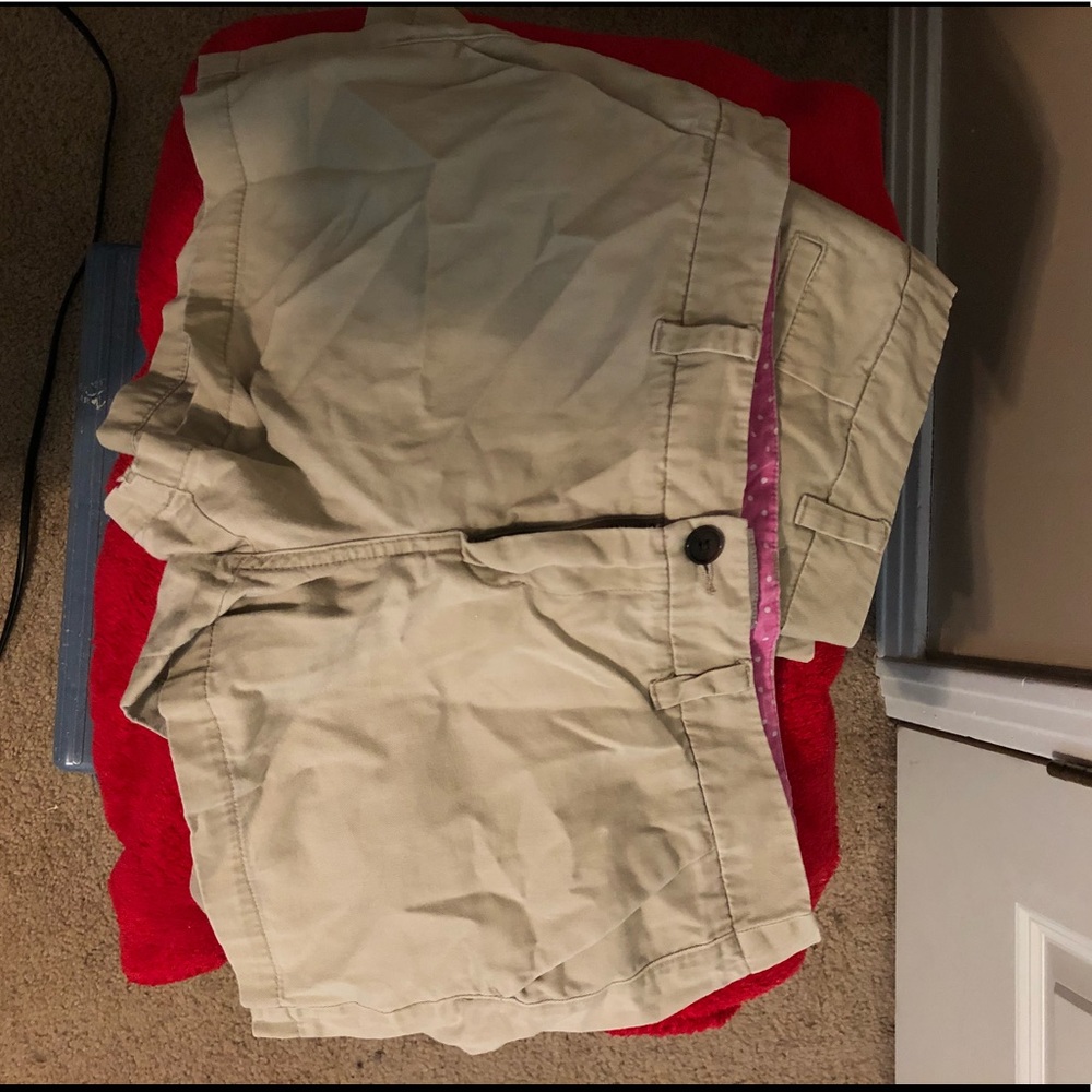 A pair of khaki shorts both SIZE 10, target brand!