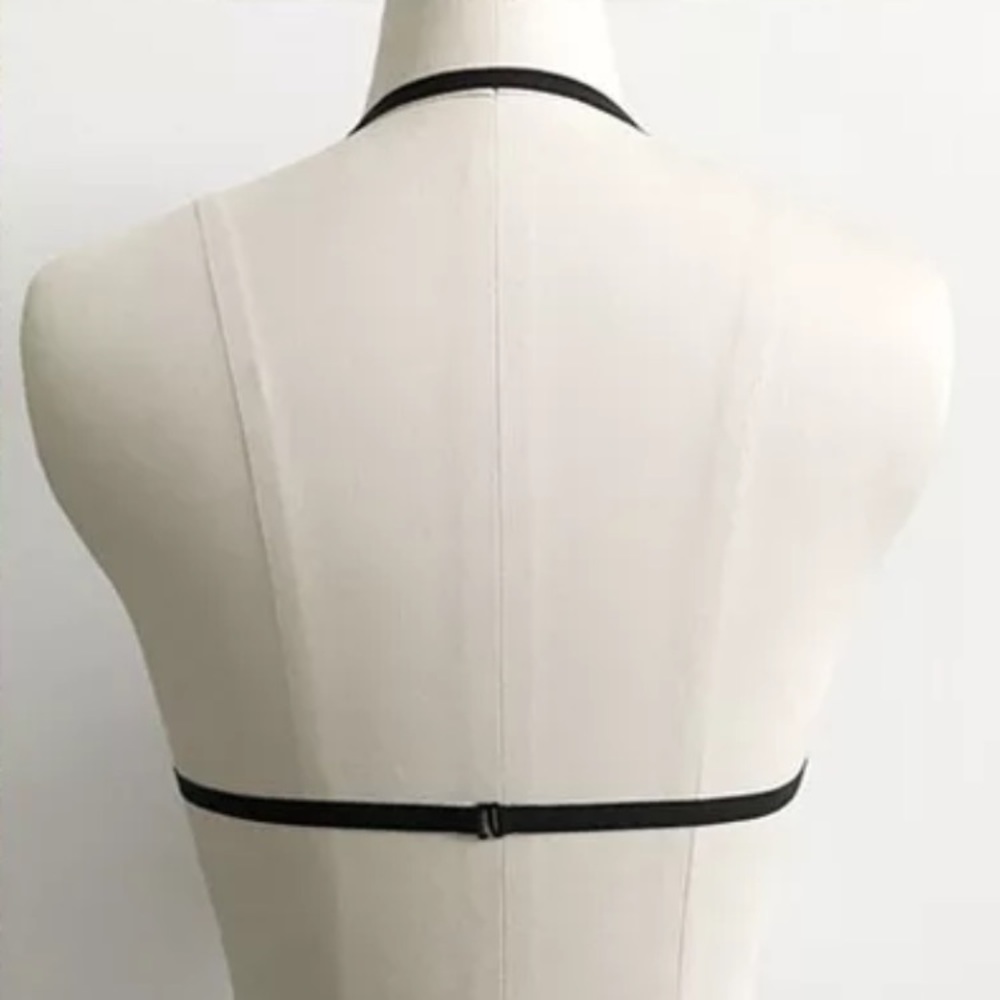 LAST: Black Strappy Caged Bralette Harness - NWT - Picture 3 of 4
