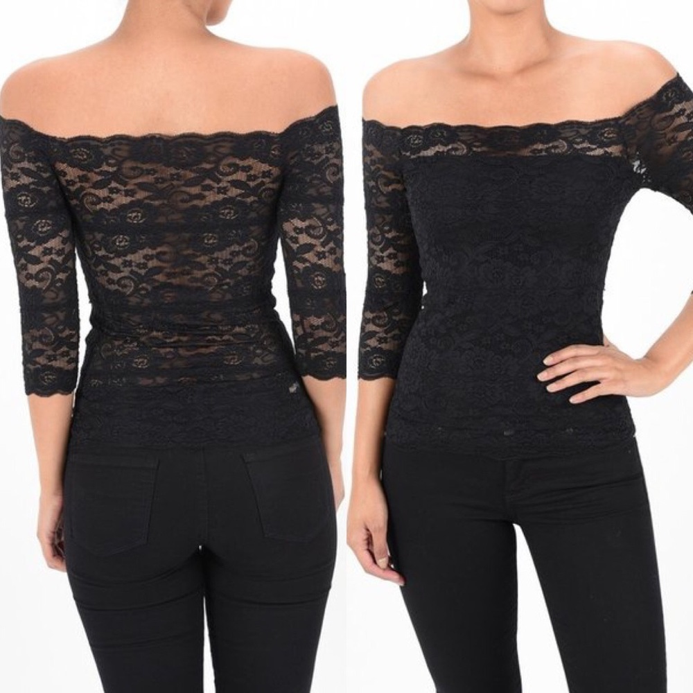 Off-Shoulder Lace Top
