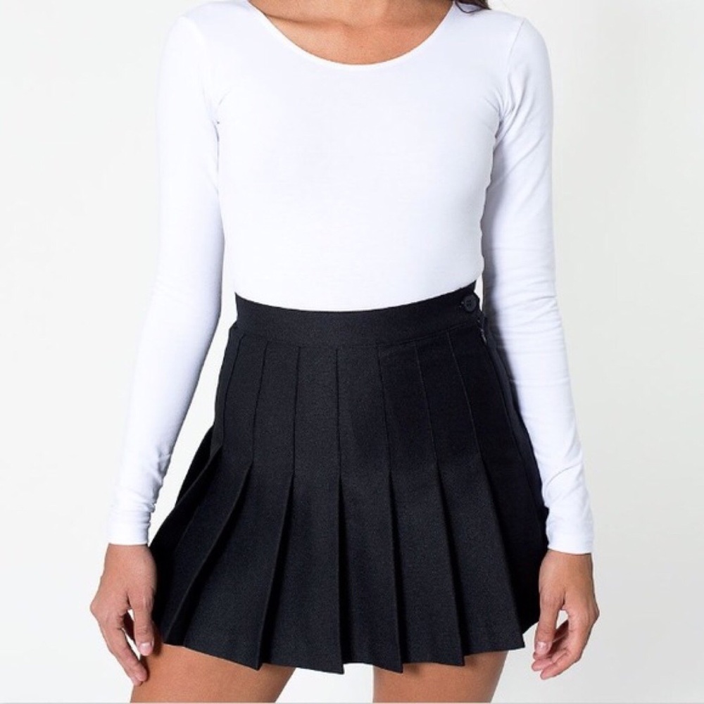 American Apparel Black Pleated Tennis Skirt - Picture 3 of 3