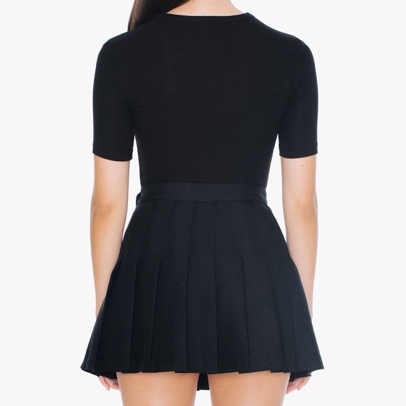 American Apparel Black Pleated Tennis Skirt - Picture 2 of 3